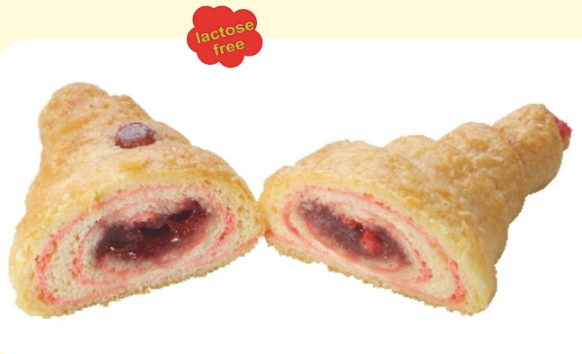 10 Cornetti Surgelati gusto Amarena Red Velvet senza Glutine, Free Gluteen e senza lattosio - 10 Pezzi