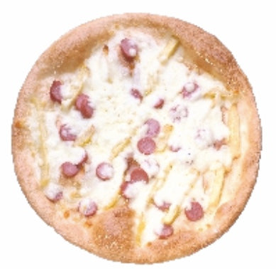 10 porzioni intere di Pizza Wurstel e Patate senza glutine, prodotto surgelato, Gluteen free - ingrosso