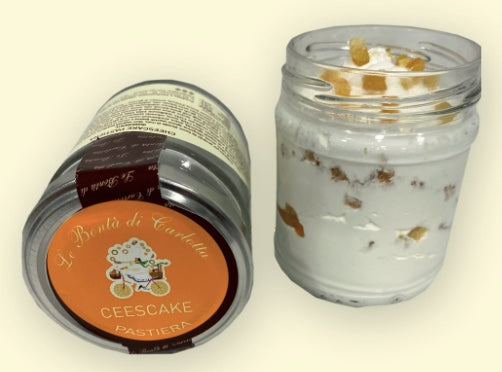 9 Vasetti Cheesecake gusto Pastiera senza glutine e senza lattosio, prodotto surgelato - ingrosso