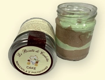 9 Vasetti Cake Nocciola e Pistacchio senza glutine e senza lattosio, prodotto surgelato - ingrosso