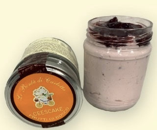9 Vasetti Cheesecake ai Frutti di Bosco, senza glutine e senza lattosio, prodotto surgelato - ingrosso