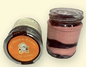 9 Vasetti Cheesecake gusto Fragola, senza glutine e senza lattosio, prodotto surgelato - ingrosso